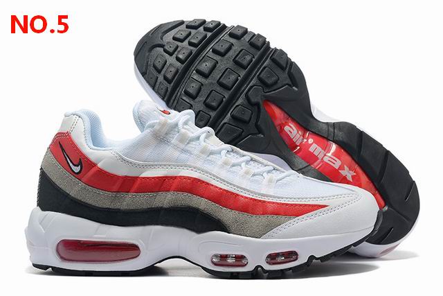 Nike Air Max 95 Surface Men Shoes White Red and Black ;
